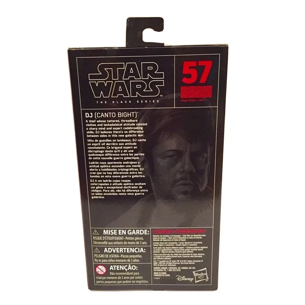Star Wars Black Series Last Jedi‎ DJ Canto Bight Num 57 6in Action Figure Hasbro